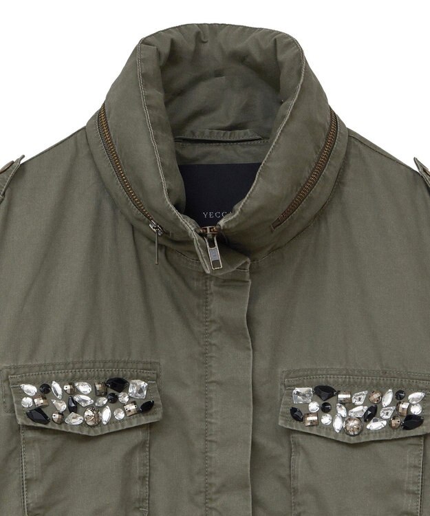 YECCA VECCA 【archive】ビジューミリタリージャケット Khaki