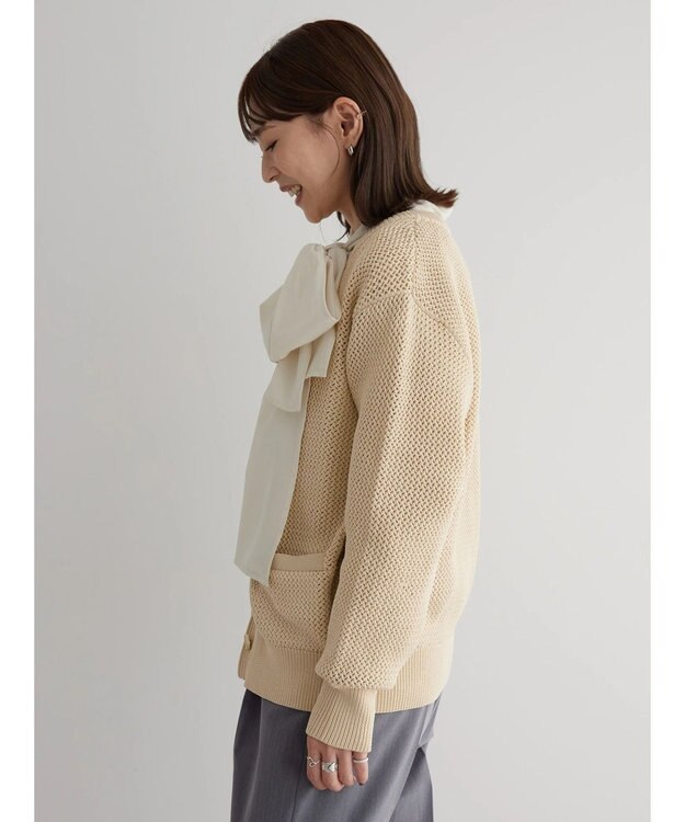 AMERICAN HOLIC エコカルットクルーネックカーディガン Ivory