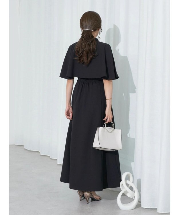 earth music&ecology ＳＥＴ２点ケープ＋キャミワンピース Black