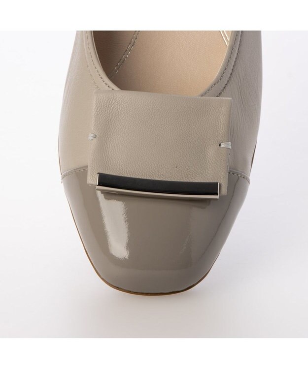 Riz raffinee <Riz raffinee>【3E】ローヒールスクエアパンプス ライトグレー