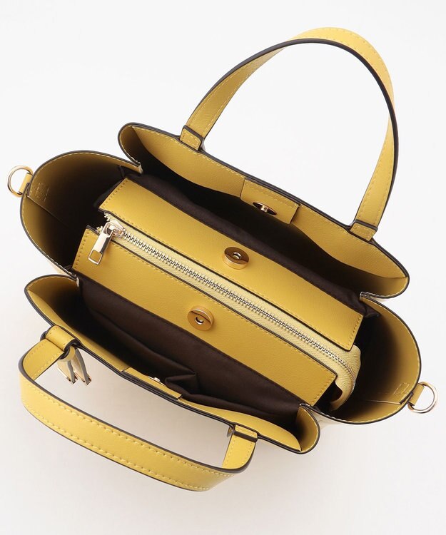 LA BAGAGERIE 【MONICA】ボウタイリボンハンドバッグ イエロー【WEB限定カラー】