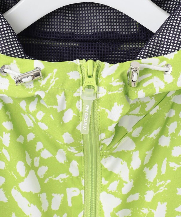 PW CIRCULUS 今が旬！【MEN】【洗える/ストレッチ】アニマルプリント ジップアップ フーデッド ブルゾン ライム系5