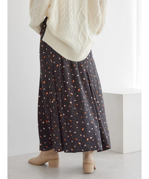 AMERICAN HOLIC マーメードロングスカート Flower Black