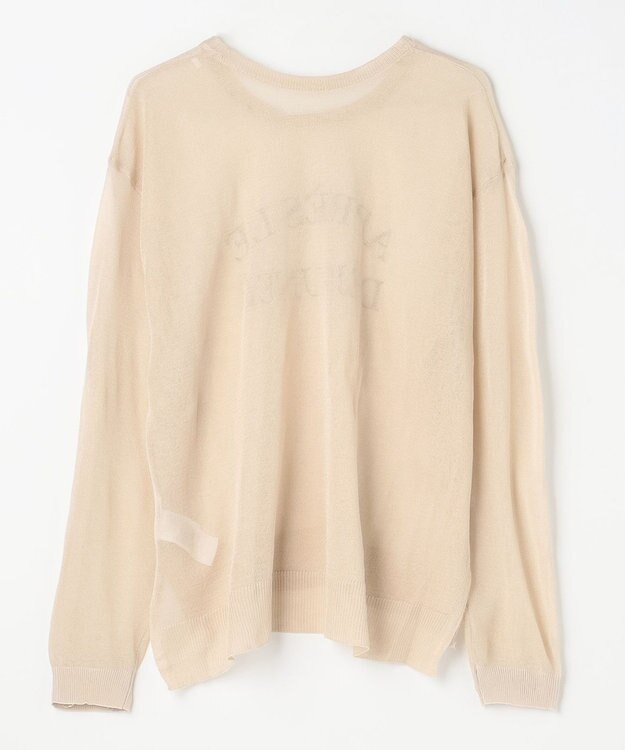 ANY L 【2SET】シアーロゴニット×タンクトップセット ライトベージュ