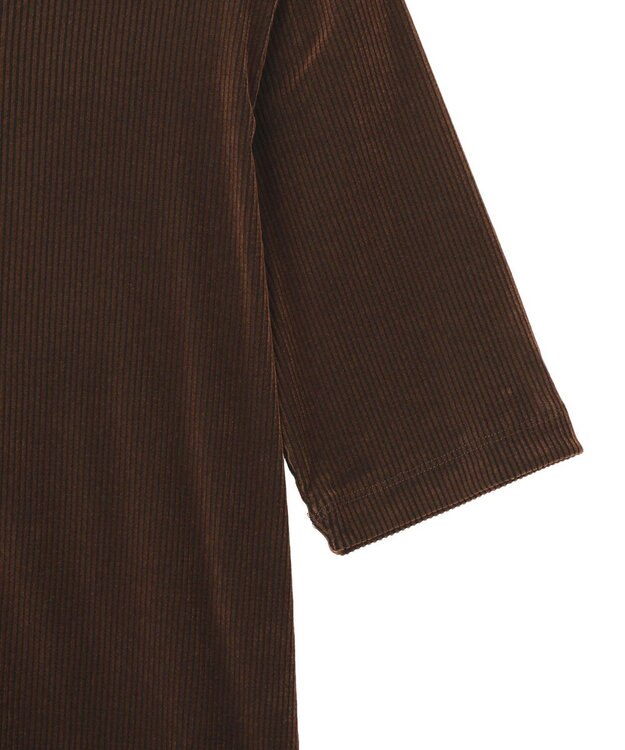 earth music&ecology フロッキーチュールカーディガン Brown