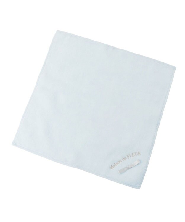Maison de FLEUR ラメリボンタオルハンカチ Light Blue