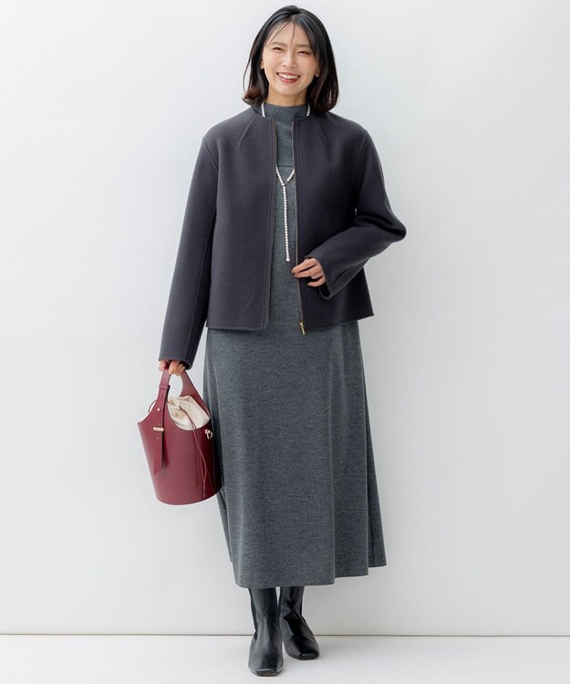 23区 バケツショルダー バッグ レッド系