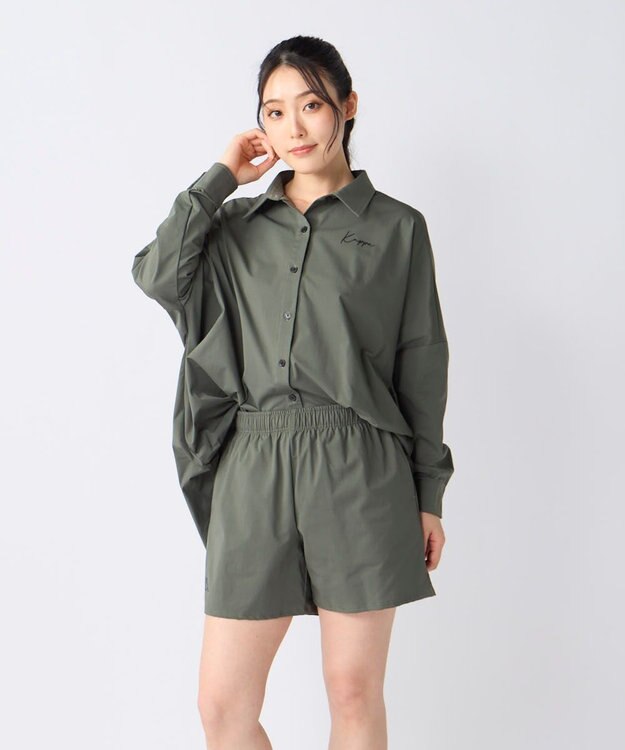 OP／FILA 【Kappa】オーバーサイズシャツ付き 水着4点セット ダークグレー