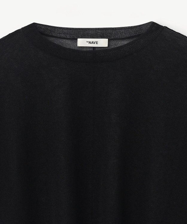 NAVE 【ReNAVE・洗える】シアーニット ロングスリーブ ブラック系