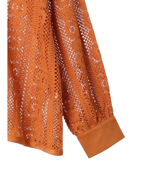 Green Parks レースブラウス Brown