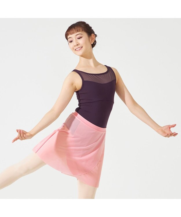 Chacott ノースリーブレオタード ブラックベリー