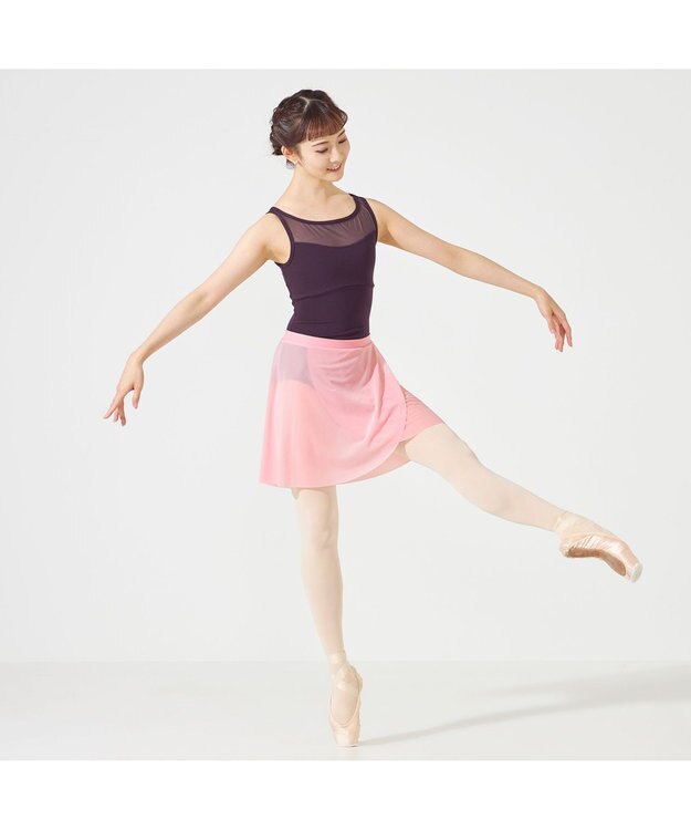 Chacott ノースリーブレオタード ブラックベリー