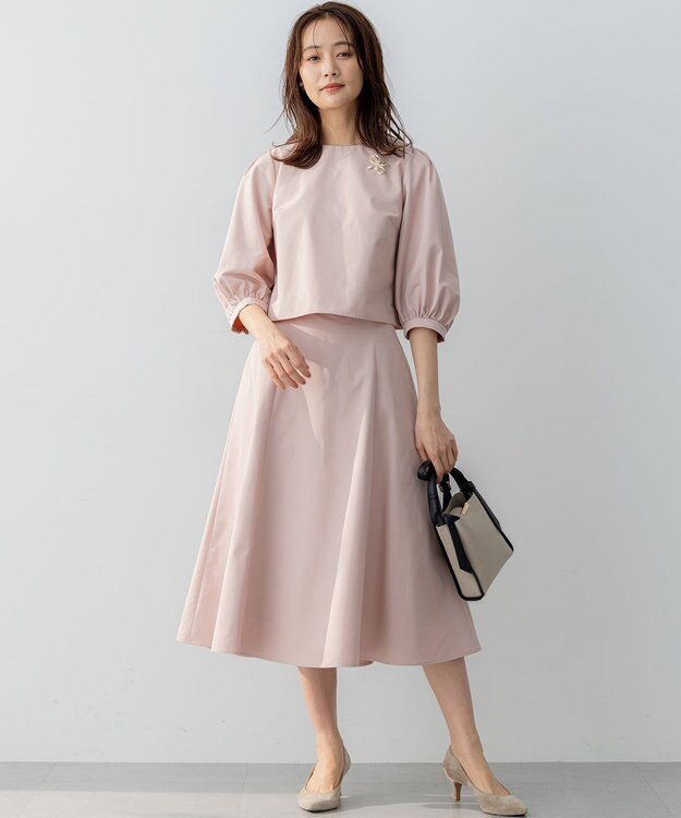 組曲 クロップドフレア セットアップ ピンク系