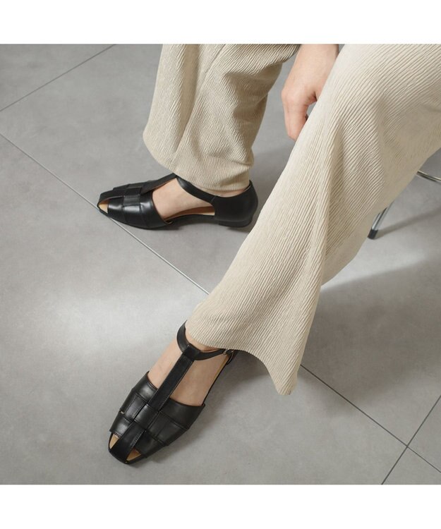 Pointer 日本製 本革グルカサンダル ブラック