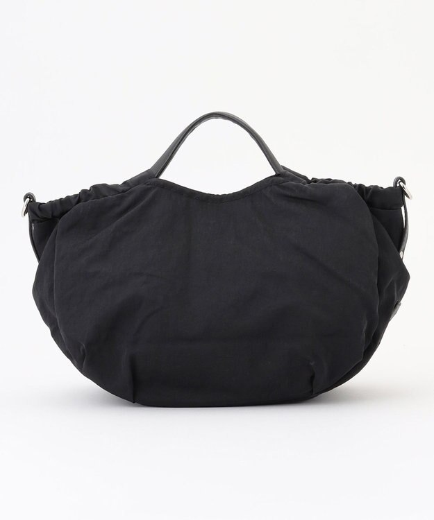 LA BAGAGERIE 【MONICA】サイドギャザー2WAYトートバッグ Sサイズ ブラック