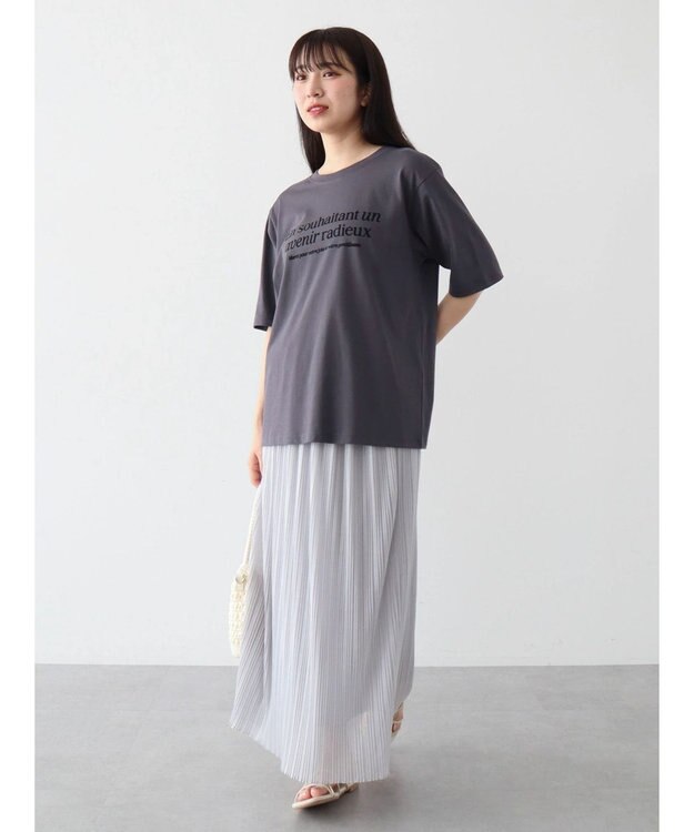 Green Parks ５分袖フロッキーロゴプリントＴＥＥ Charcoal Gray