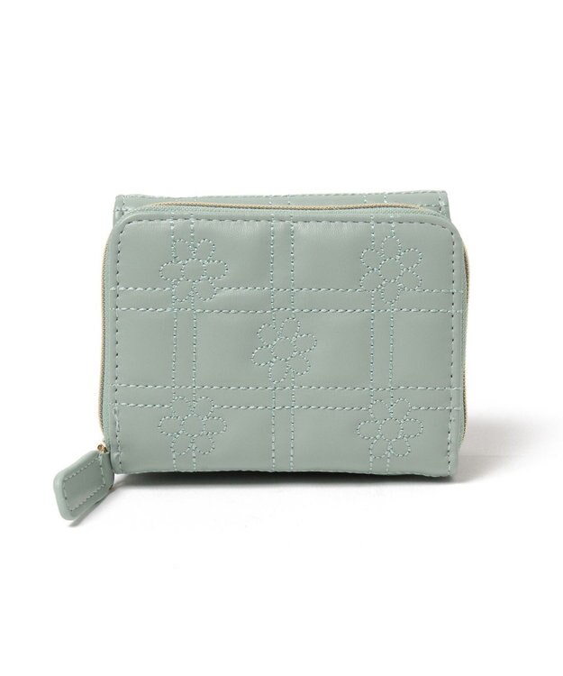 WEGO フラワーキルティングウォレット グリーンその他