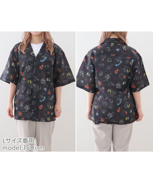 Mother garden しろたん アロハシャツ 半袖 《百たん夜行》 ユニセックス 百たん夜行