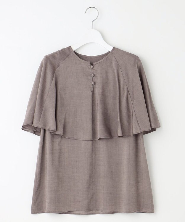 自由区 S 【洗える】キュプラシアー ブラウス セピア