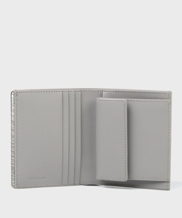 Paul Smith メタルシャドーストライプミニ財布 ライトグレー