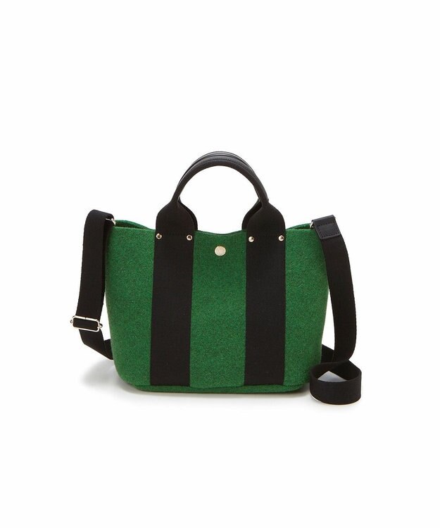 TOPKAPI 【TREASURE TOPKAPI】イタリアンフェルト テープコンビ 2way トートバッグ 2023 グリーン