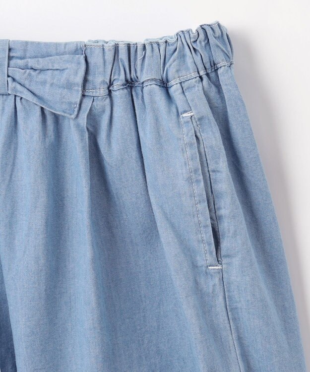 ANY KIDS シャンブレー ガウチョパンツ ブルー