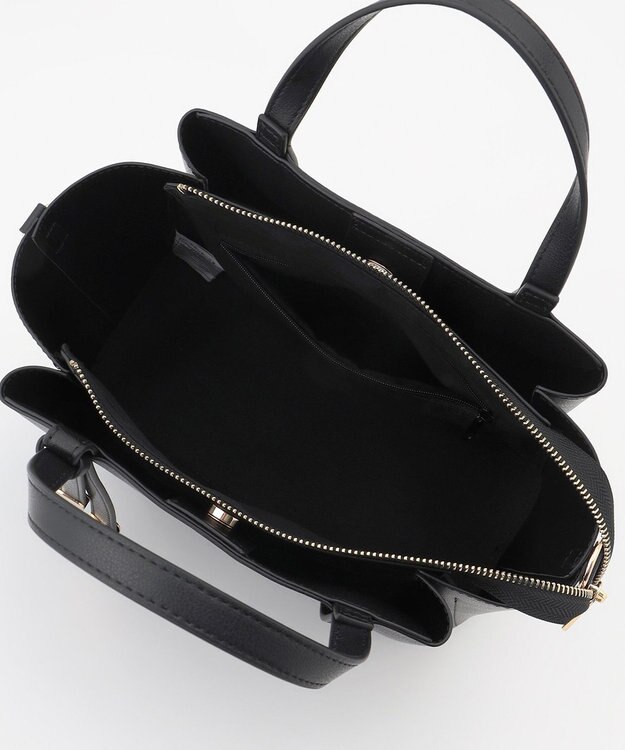 LA BAGAGERIE 【MONICA】ボウタイリボンハンドバッグ ブラック