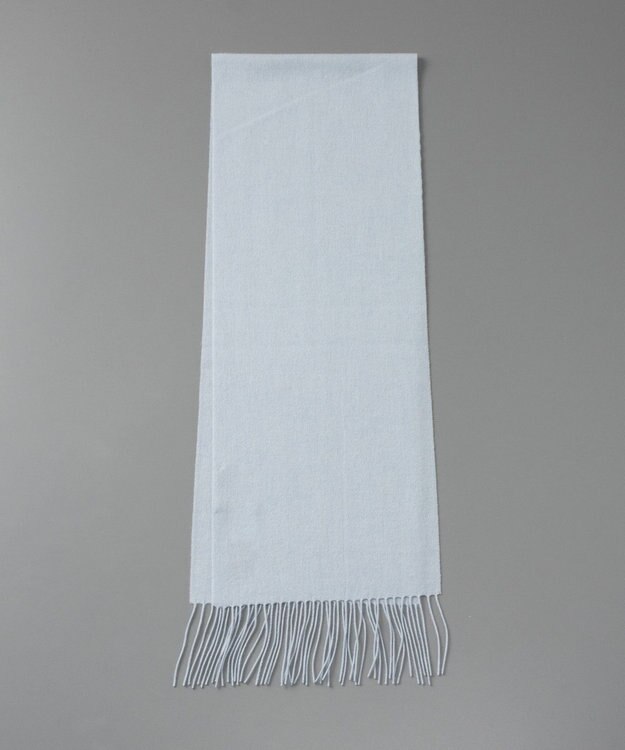 AURORA foulatelier　フラトリエ　カシミヤ起毛 無地マフラー ペールブルー