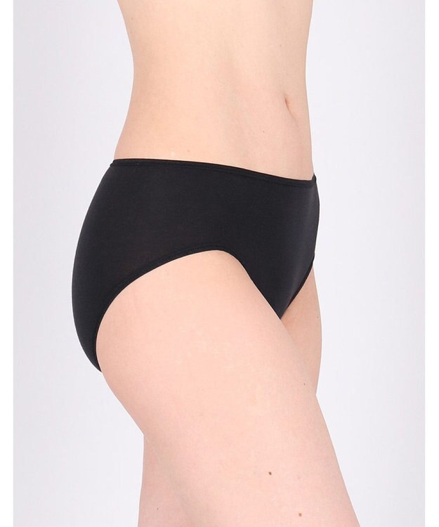 Wing ショーツ 【綿の贅沢オーガニック】 はきこみ丈ふつう EC2100 ウイング／ワコール ブラック