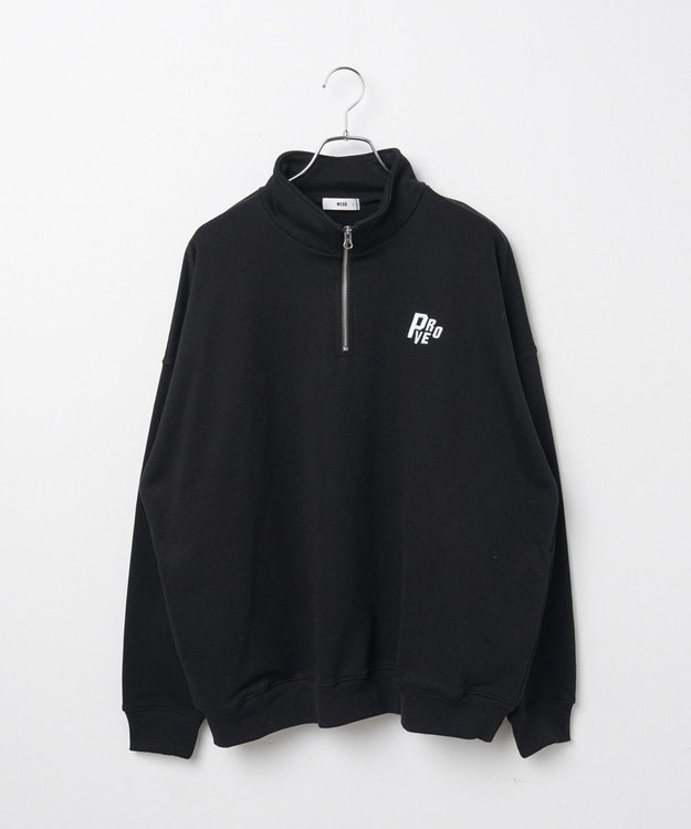 WEGO ヘビーウエイトハーフZIPワンポイントPO ブラック