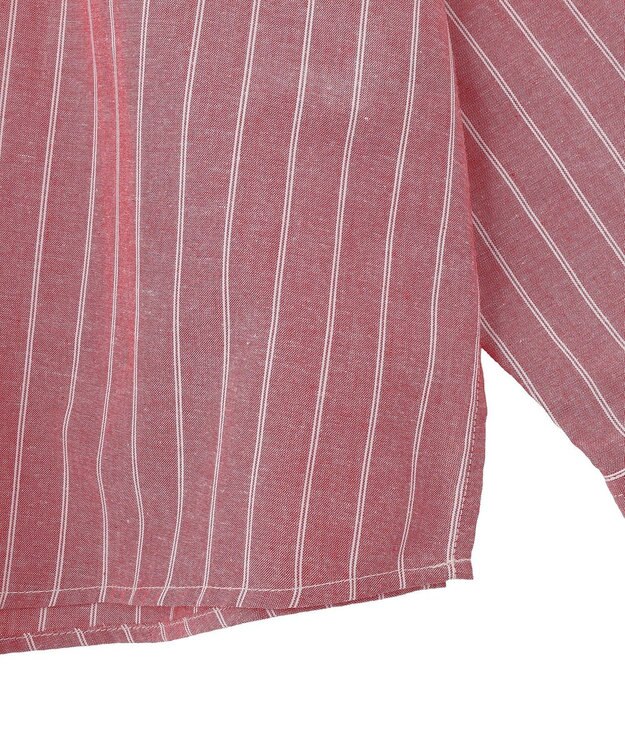 Green Parks 綿麻混シャツ Red