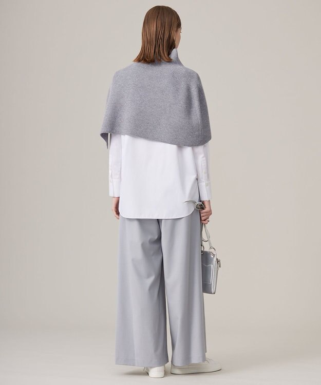 ICB 【洗える】 コットンサテンシャーティング シャツ オフホワイト系