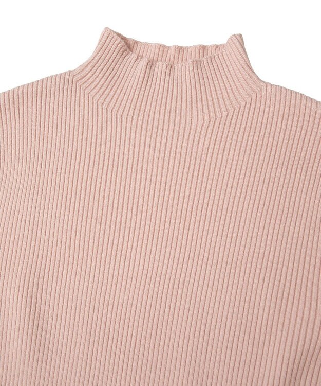 earth music&ecology ハートプレートリブニットプルオーバー Pink