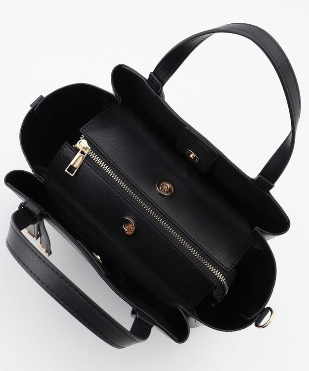 LA BAGAGERIE 【MONICA】ボウタイリボンハンドバッグ ブラック