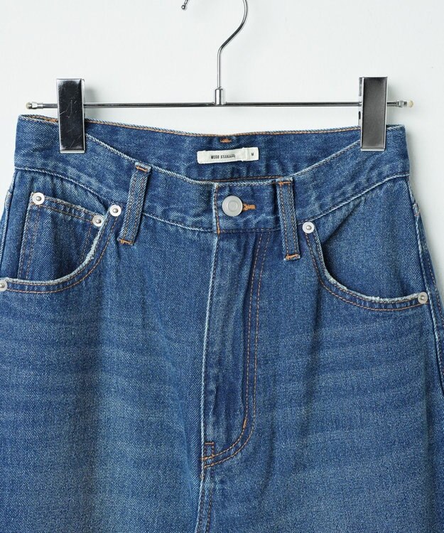 WEGO ルーズストレートデニムパンツ デニム中濃色