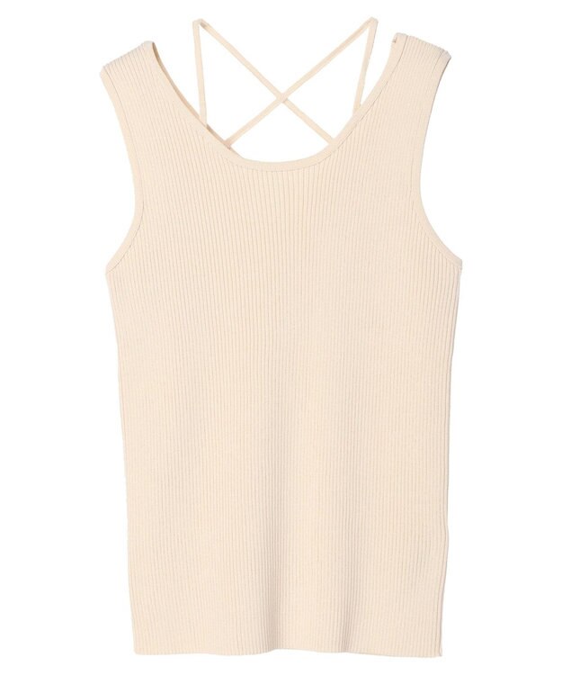 earth music&ecology レイヤリングニットタンクトップ Ivory