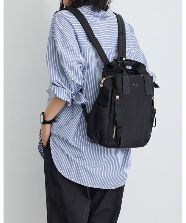 MioFIRANO はっ水軽量ナイロン2WAYリュック　FIRANO フィラノ BLACK