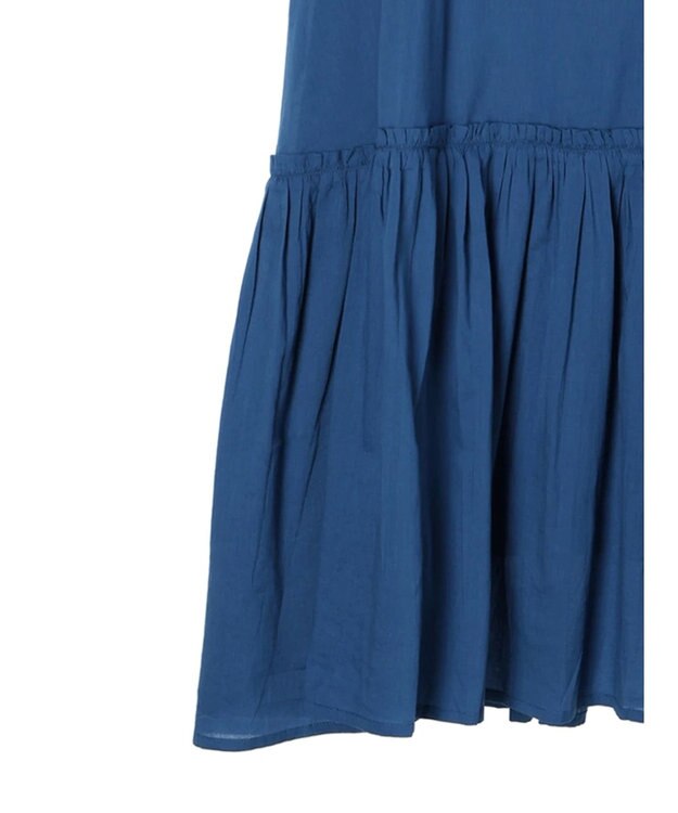 earth music&ecology コットンボイルパフスリーブワンピース Blue