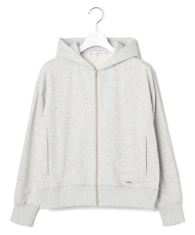 23区 【VERY3月号掲載/洗える】コットンテリー ジップアップ フーディー ライトグレー系