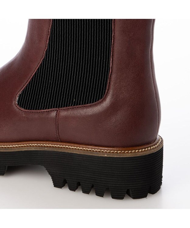 ing <ing>【軽量】タンクソールサイドゴアブーツ ワイン