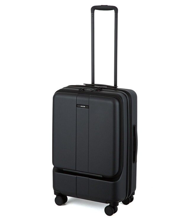 ACE BAGS & LUGGAGE ACE フォールズ スーツケー  4~5泊目安 フロントポケット・キャスターストッパー機能付き 06906 エース マットブラック