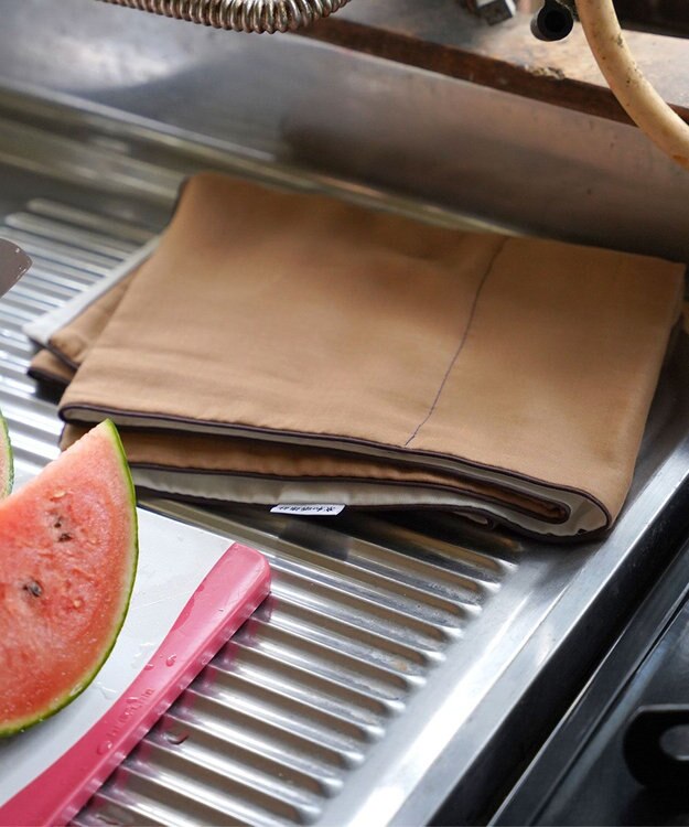 京和晒綿紗 ガーゼフェイスタオル　柿渋5重合わせ 柿渋染め