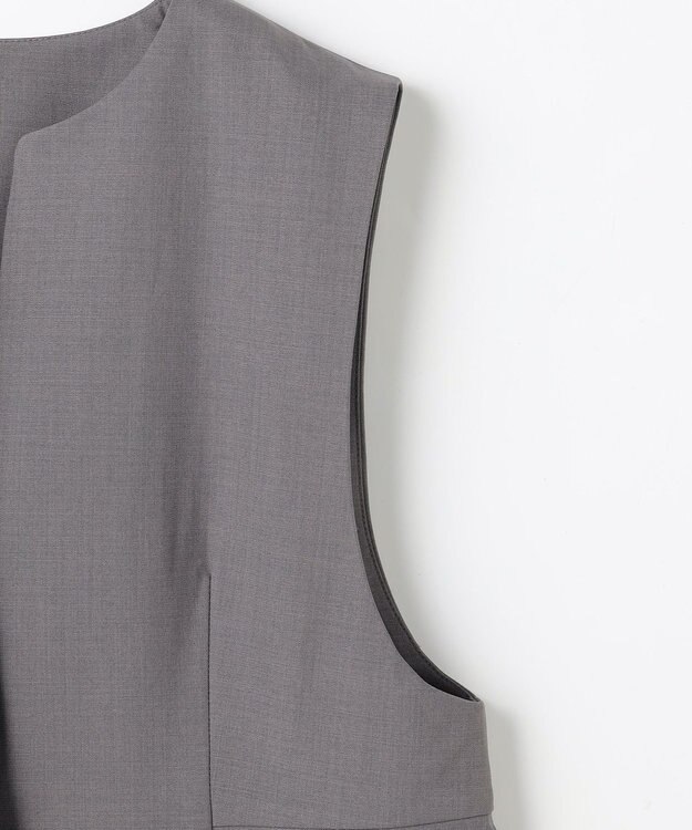 ANY L 【3SET】きちんと見え3点コーデセット（ブラウス＋ジレ＋パンツ） 杢グレー