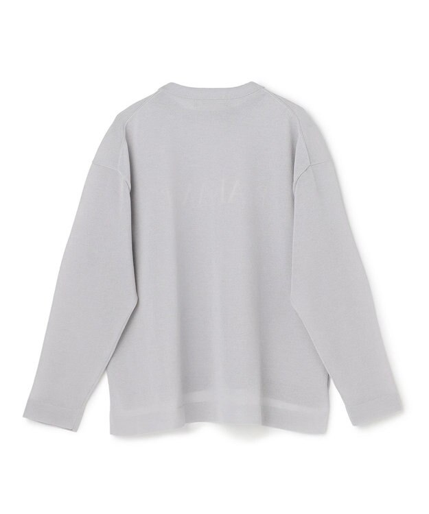 UNFILO シアーフォルムニット クルーネック グレーロゴ