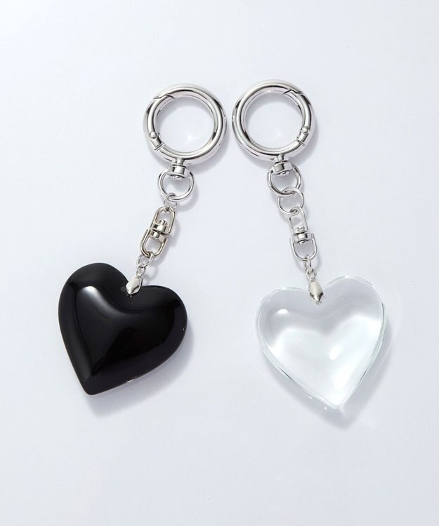 Phoebe ビッグハートバッグチャーム　クリア クリア