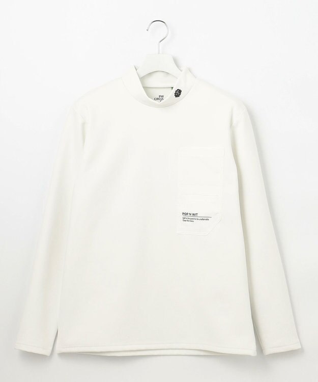PW CIRCULUS 【MEN】裏フリースモックネックT ホワイト系