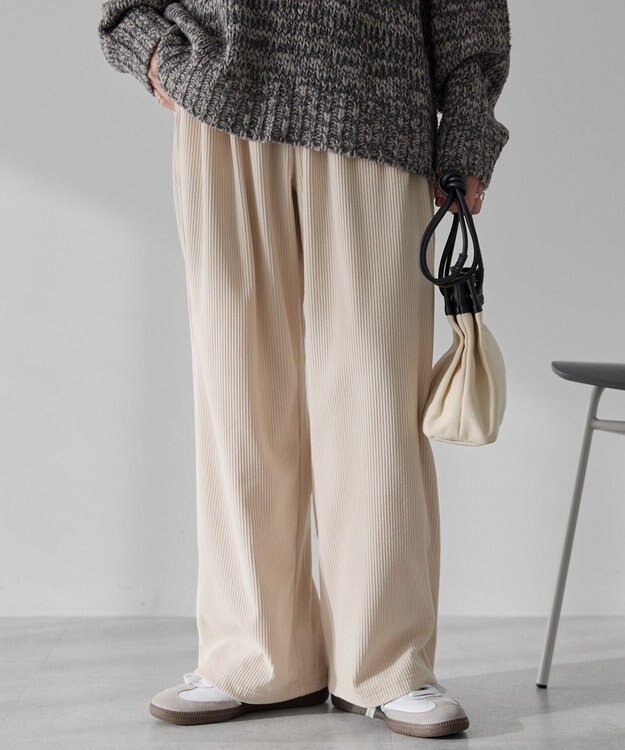 AMERICAN HOLIC カットコーデュロイパンツ Ivory