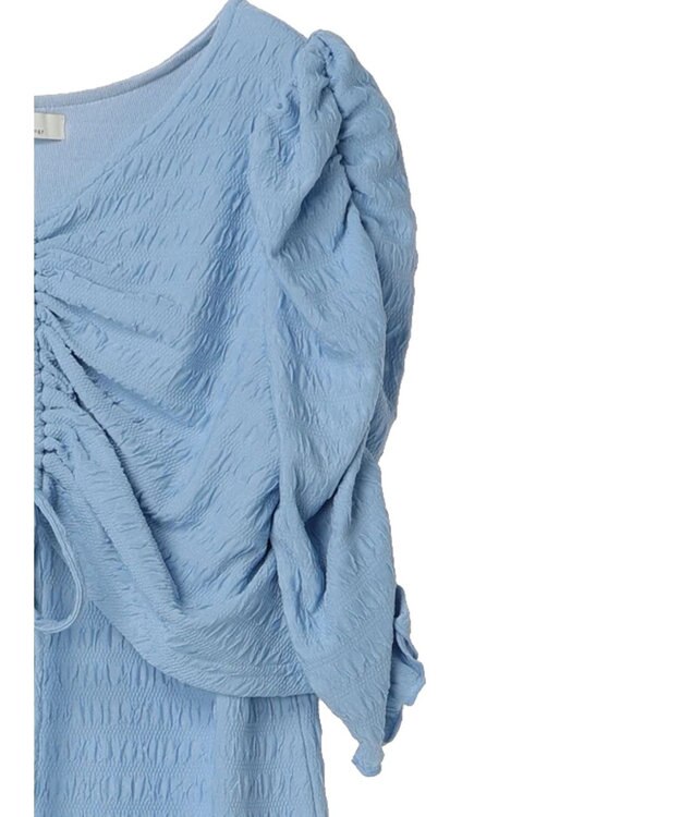 earth music&ecology やわらかカットソーレイヤード見えワンピース Blue