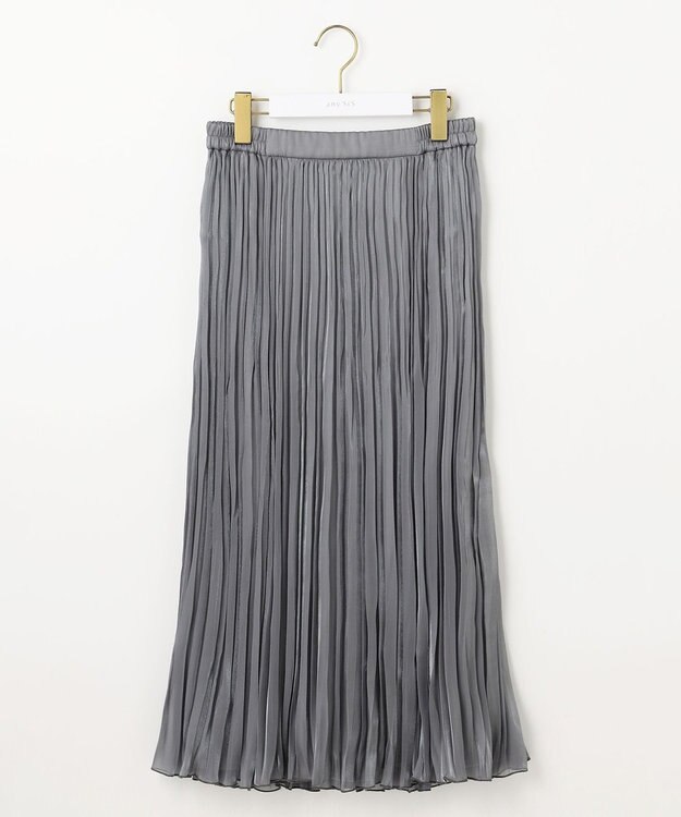 ANY SIS 【洗える】オーロラプリーツ スカート シルバーグレー