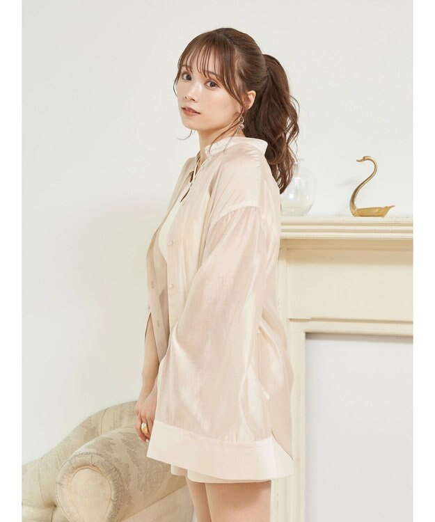 earth music&ecology マルチウェイシアーシャツ Light Beige